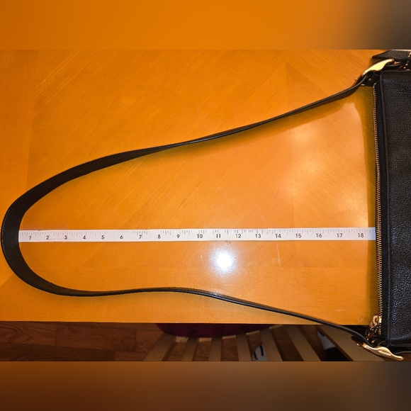 COACH C2818 Val Duffle Bag Purse Crossbody Black Pebbled Leather Gold Hardware - Picture 10 of 15